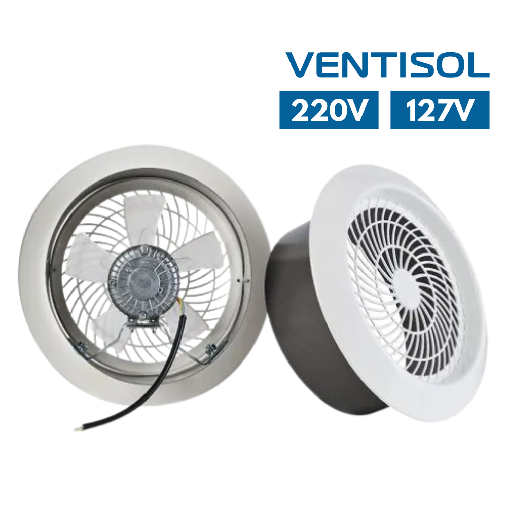 Exaustor Ventilador Axial 25cm 127V 220V Ventisol Banheiros Lavanderias Cozinhas Áreas Gourmet Churrasqueiras Lanchonete em Oferta na Shopee