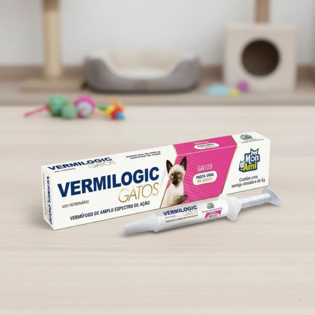 Vermífugo Em Pasta Vermilogic para Gatos MonAmi 5g em Oferta na Shopee
