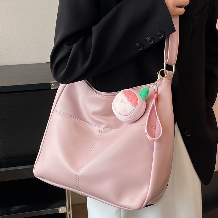 Especial Bolsa de Ombro Feminina, Bolsa de Couro Genuíno Impermeável de Grande Capacidade, Bolsa Tote Fofa na — R$ 99,00 em Shopee