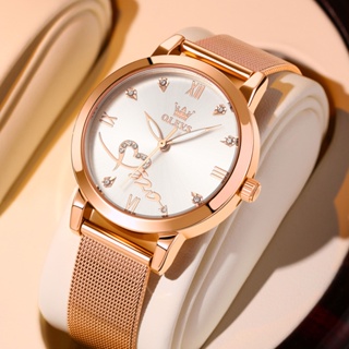 Olevs relógio de pulso feminino delicado Fashion Pulseira Milanesa a prova d água original quartzo relogio coreano 5530 em Oferta na Shopee