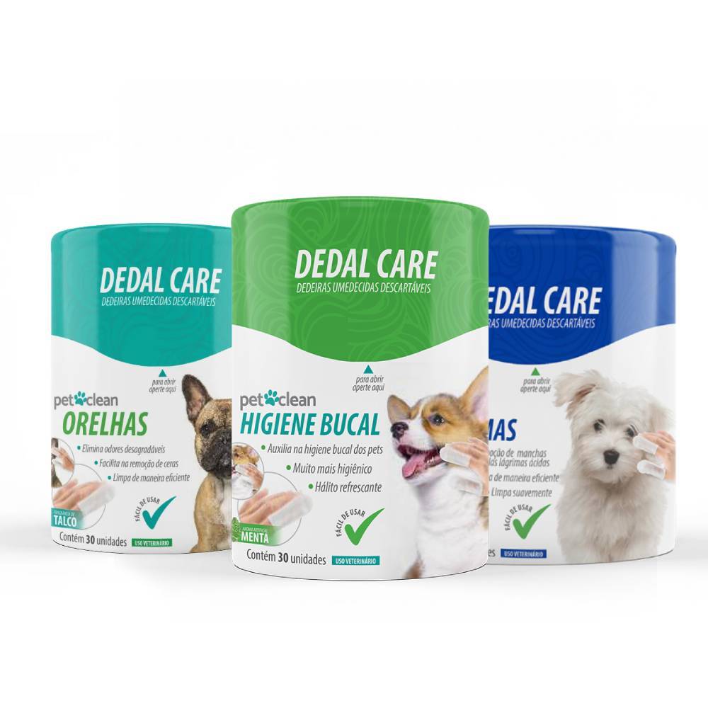 DEDAL CARE HIGIENE BUCAL ORELHAS E LÁGRIMAS P/ CÃO E GATO PET CLEAN em Oferta na Shopee