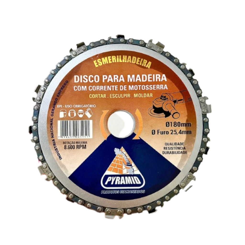 Disco Corrente Moto Serra Madeiras Entalhar Esculturas 180mm furo 25,4mm em Oferta na Shopee