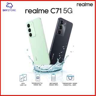 Realme C71 5G 128/256gb de armazenamento, 6/8GB RAM, Processador MediaTek Dimensity 6300, Versão global
