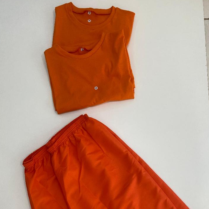 Kit 4 Peças Roupa de Presidio Roupa Preso Roupa Laranja