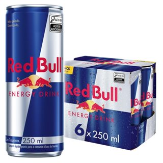 Pack de 6 latas Red Bull Energético, Energy Drink, 250ml em Oferta na Shopee