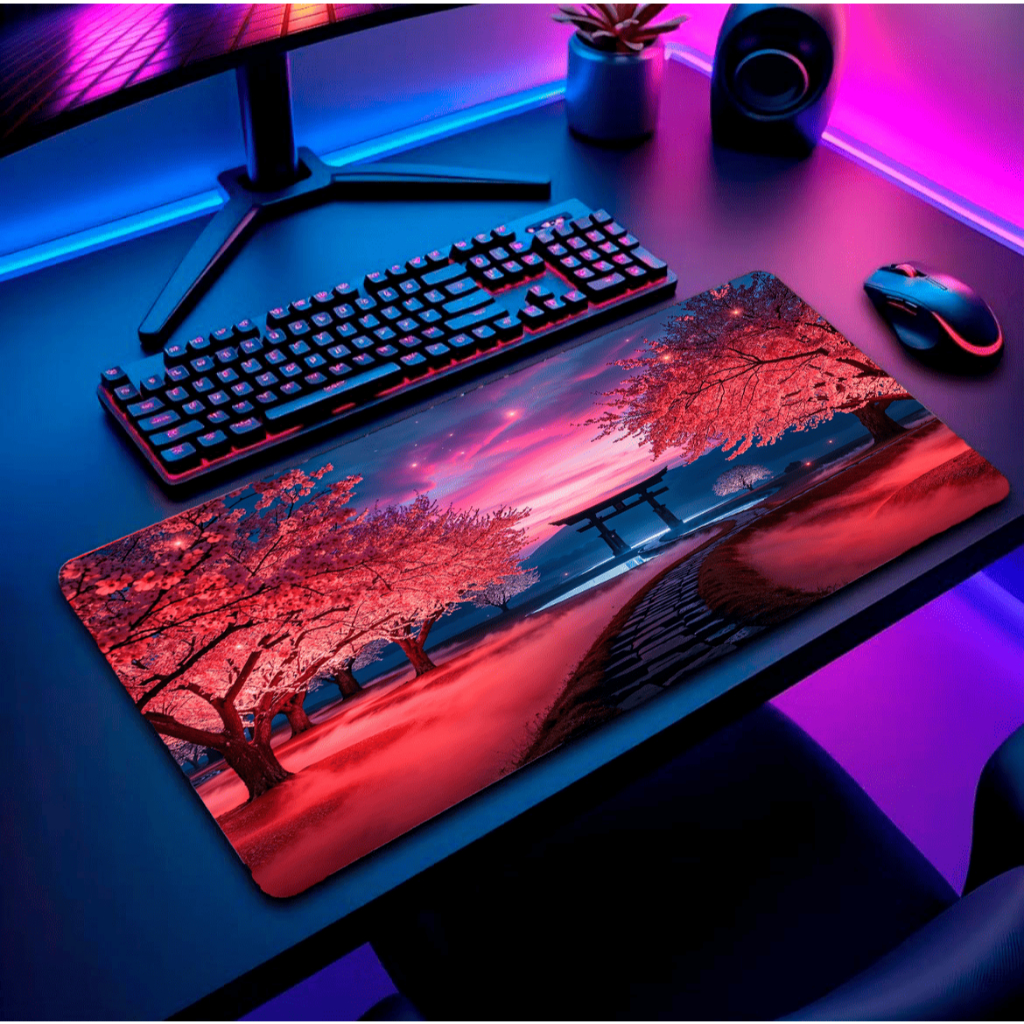 Mouse Pad Personalizado Gamer RGB Grande com Apoio Ergonômico Base Antiderrapante Premium