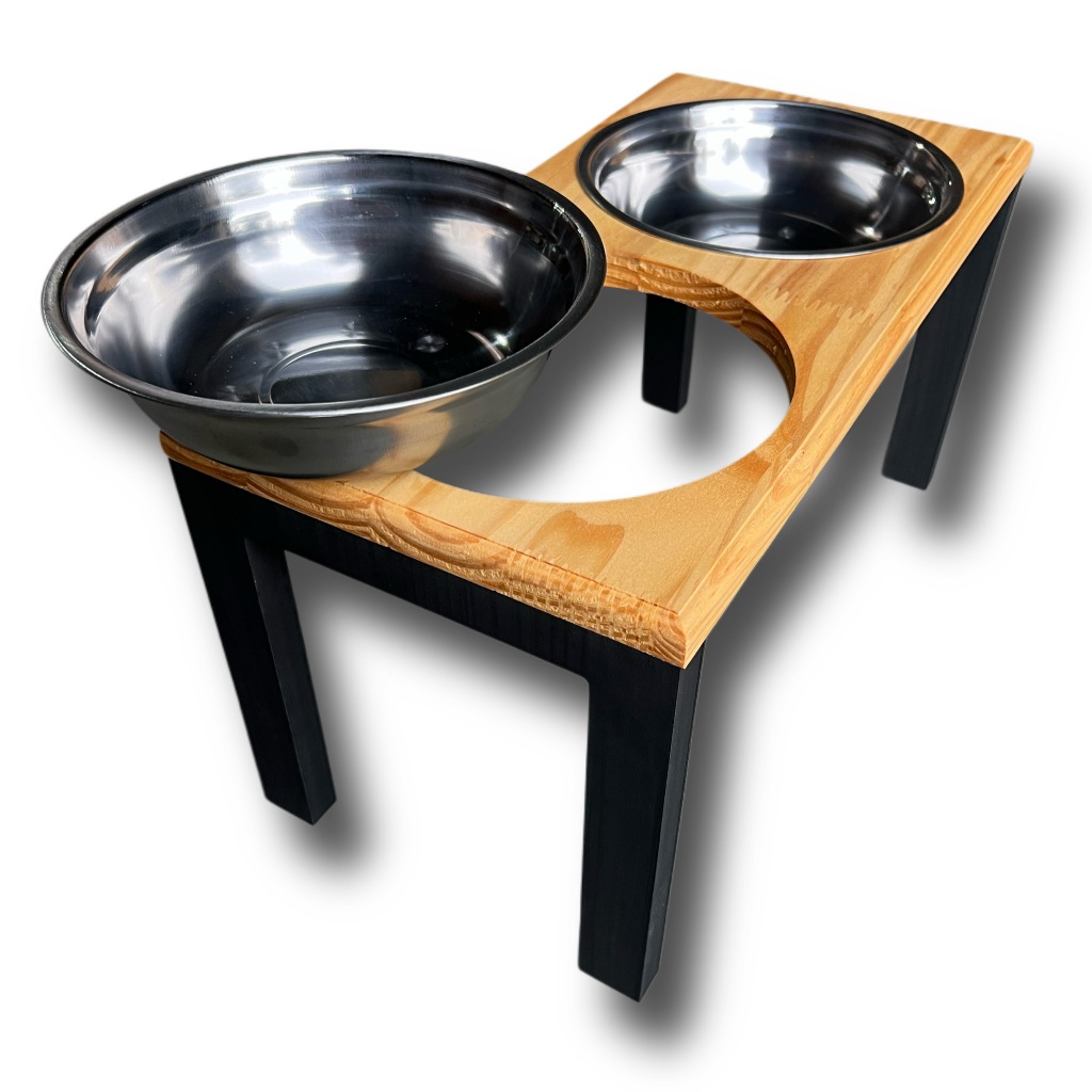 Comedouro Elevado Duplo Para Cães - G