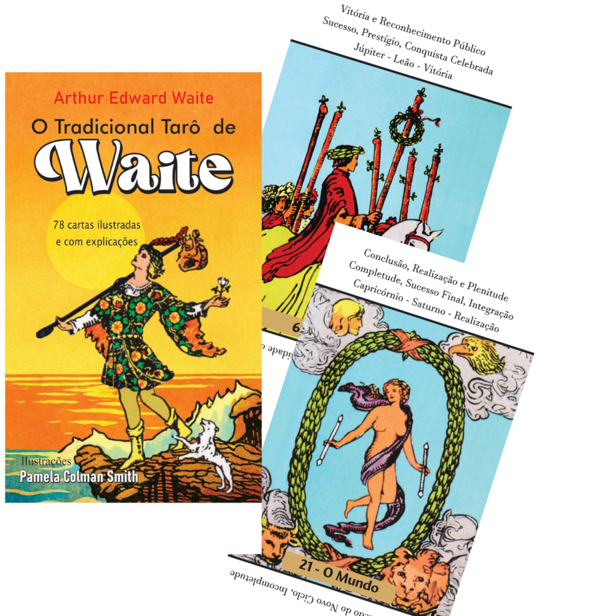 Tarô De Waite Para Iniciantes Com 78 Cartas Ilustradas e Explicativas
