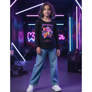 Blusa Infantil Guerreiras K-pop Huntrix Manga Longa 100% Algodão Ótima Qualidade em Oferta na Shopee