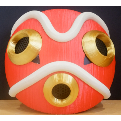 Máscara da Princesa Mononoke impressão 3D PLA Premium pintura a mão