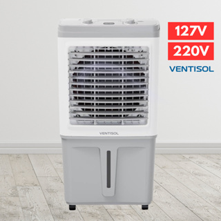 Climatizador De Ar Clin 60L Ventisol 127V 220V 150W Branco Cinza Ventilação Umidificação Oscilação Refrigeração Refresca em Oferta na Shopee