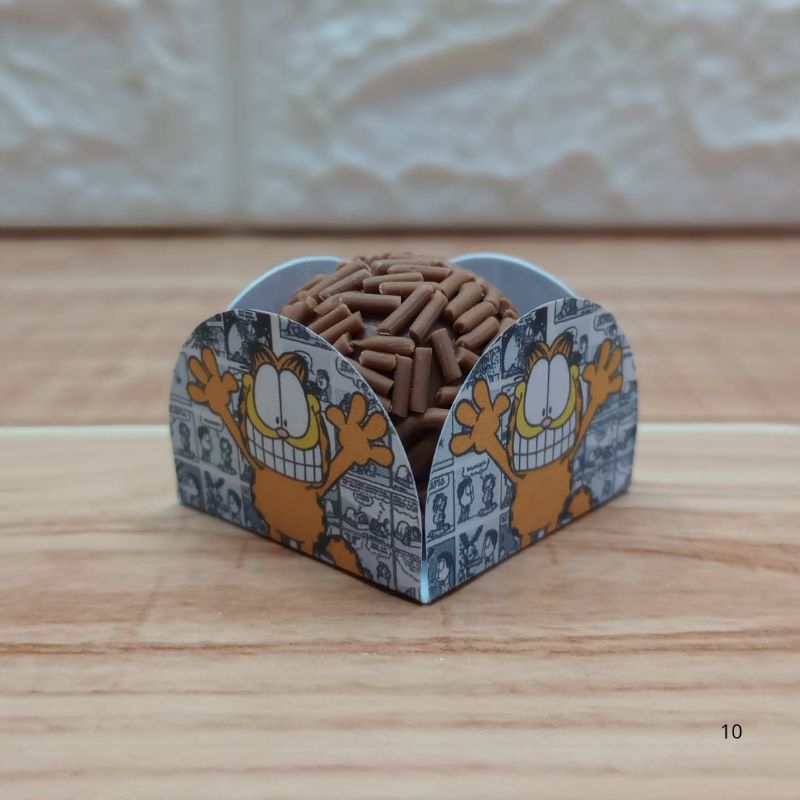 ENVIO EM 24h - Forminhas para Brigadeiro e Docinhos Gato Garfield Lembrancinha Festa Aniversário