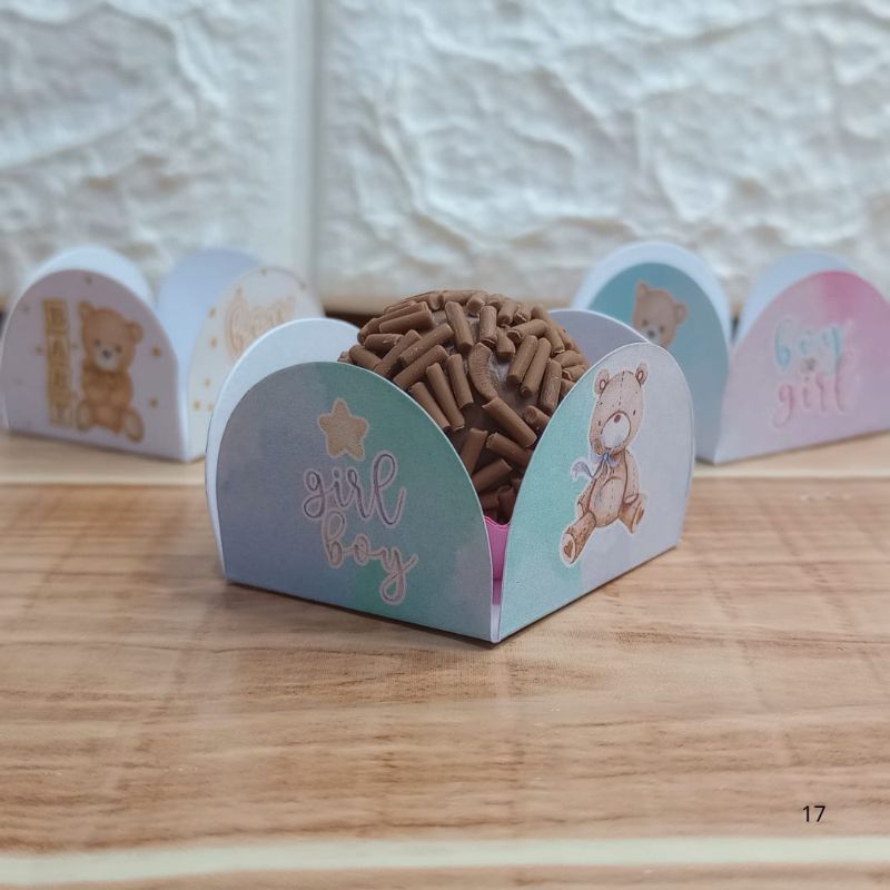 Forminhas para Brigadeiro e Docinhos Ursinhos Chá De Bebê Lembrancinha Festa Aniversário