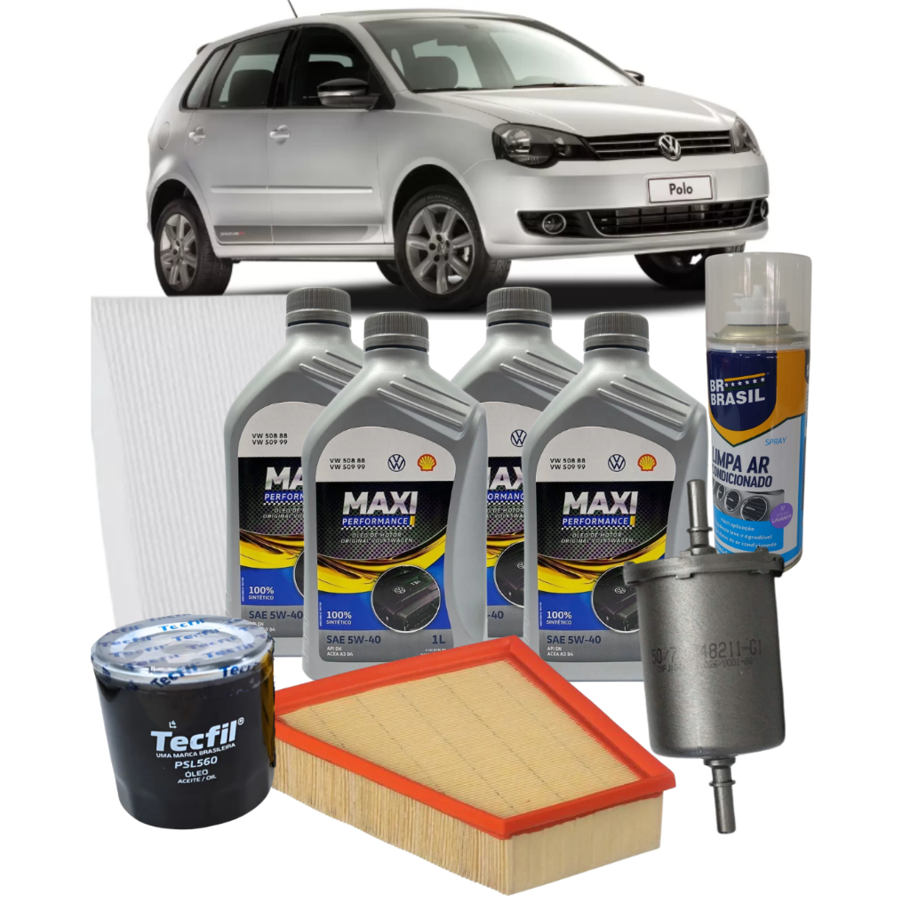 Kit Troca de Óleo e Filtros 5w40 Sintético Volkswagen Polo 1.6 8V EA111 em Oferta na Shopee