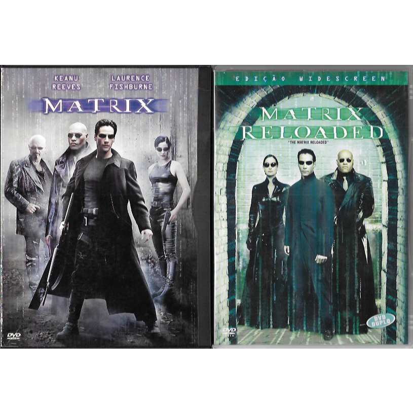 DVD: Matrix & Matrix Reloaded (c/ Keanu Reeves; Laurence Fishburne) filme legendado (reg. 4) ação
