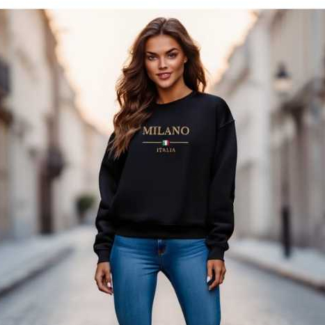Moletom Gola Redonda Streetwear Confortável e Versátil Blusa Femenina