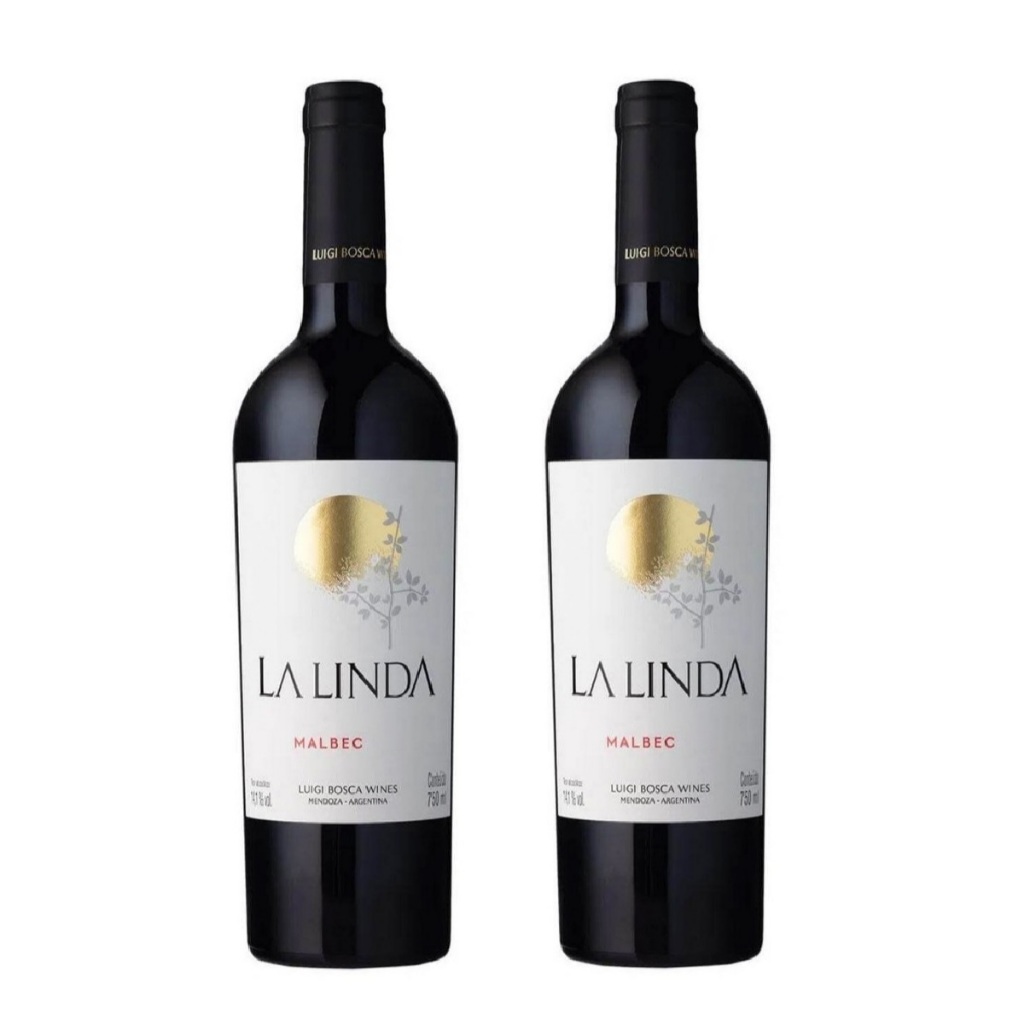 Kit - Vinho Argentino Luigi Bosca La Linda Malbec 750ml em Oferta na Shopee