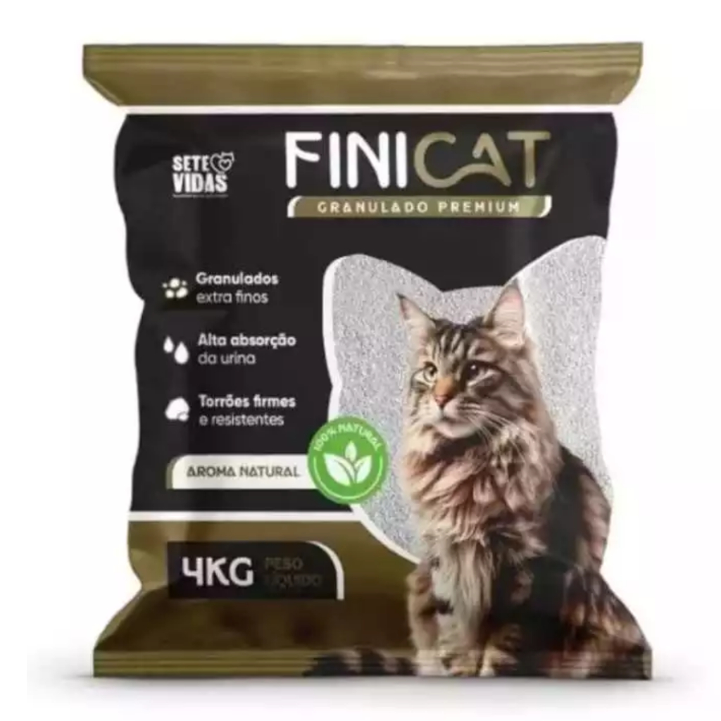 Kit 5un. Areia Sanitária Higiênica Para Gatos Anti Odor FiniCat 20kg Total