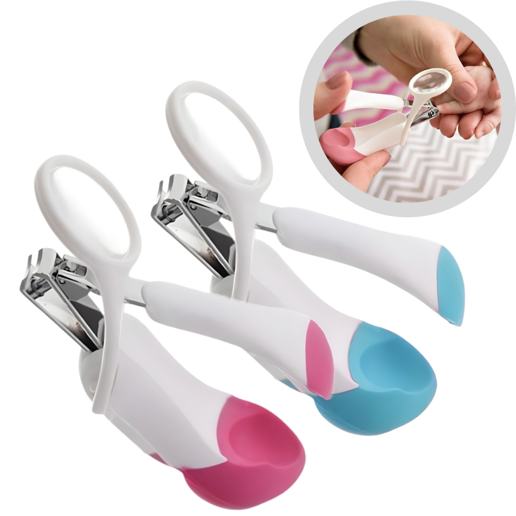 Cortador de Unhas Infantil Bebe Com Lupa Castela