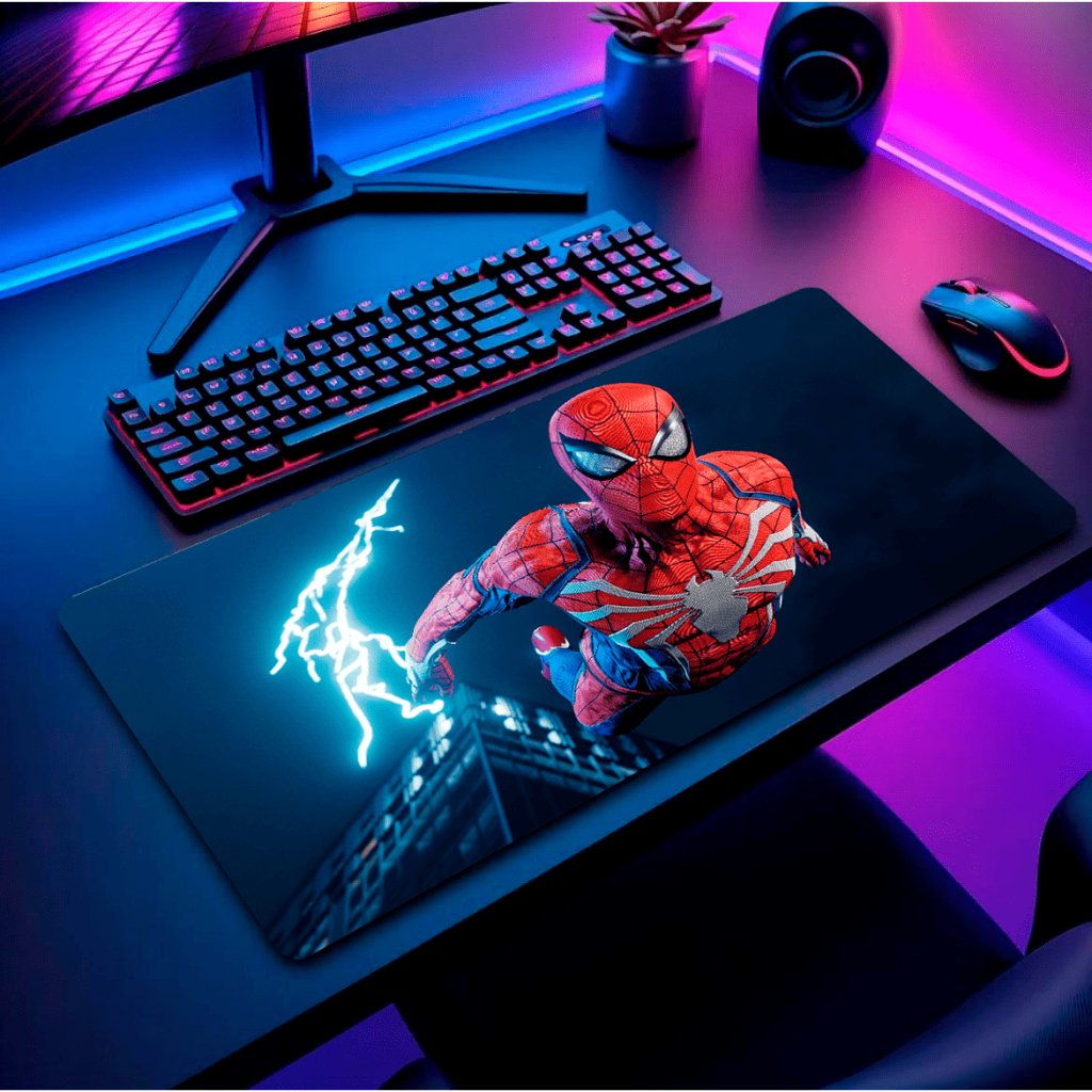 Mouse Pad Anime RGB Personalizado Grande Gamer com Apoio Ergonômico Confortável para Paisagens PC