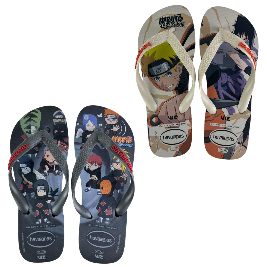 Chinelo Havaianas Top Naruto Shippuden Original Unissex Adulto Estampa Anime