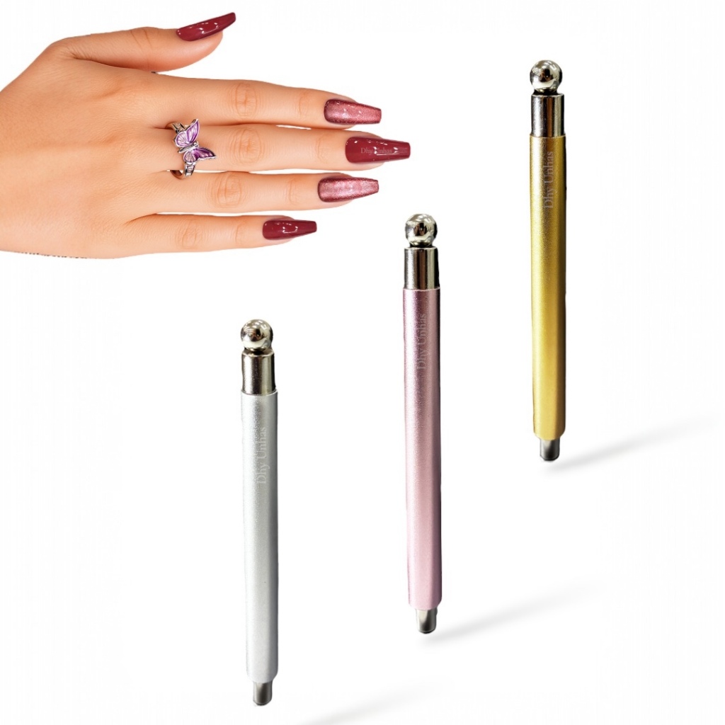 Imã Duplo com Bola de Aço para Esmalte Magnético – Prata, Rosé e Dourado em Oferta na Shopee