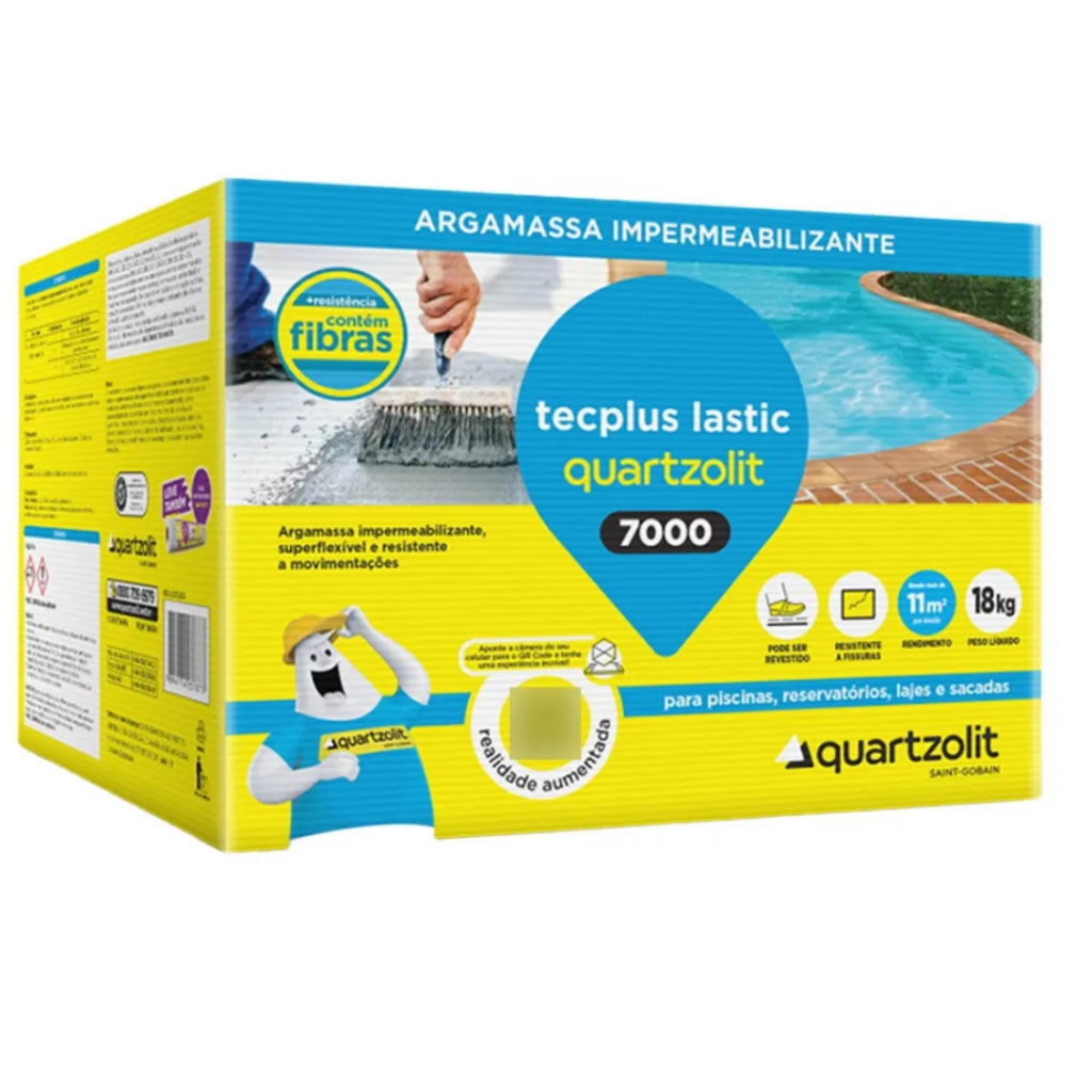 Impermeabilizante Tecplus Lastic 7000 18Kg Quartzolit em Oferta na Shopee