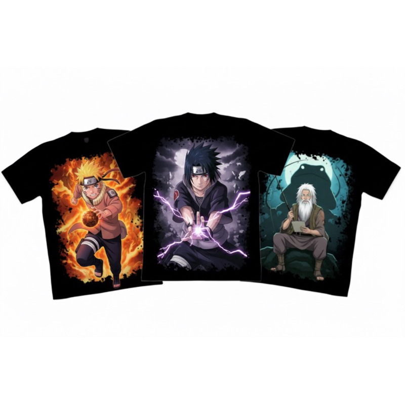 Kit Clássicos de Konoha (Para camisetas do Time 7: Naruto, Sasuke, Sakura, Kakashi)