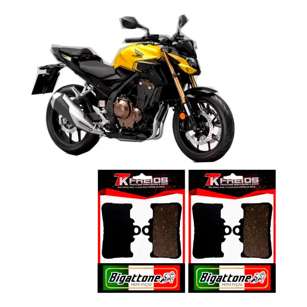Kit Pastilha Freio Dianteiro Honda Cb 500 F Cb500f 2023 2024 2025 2026 2027