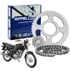 Kit Relação Tração Transmissão Cg Titan Fan 125 2009 2010 2011 2012 2013 Original Riffel