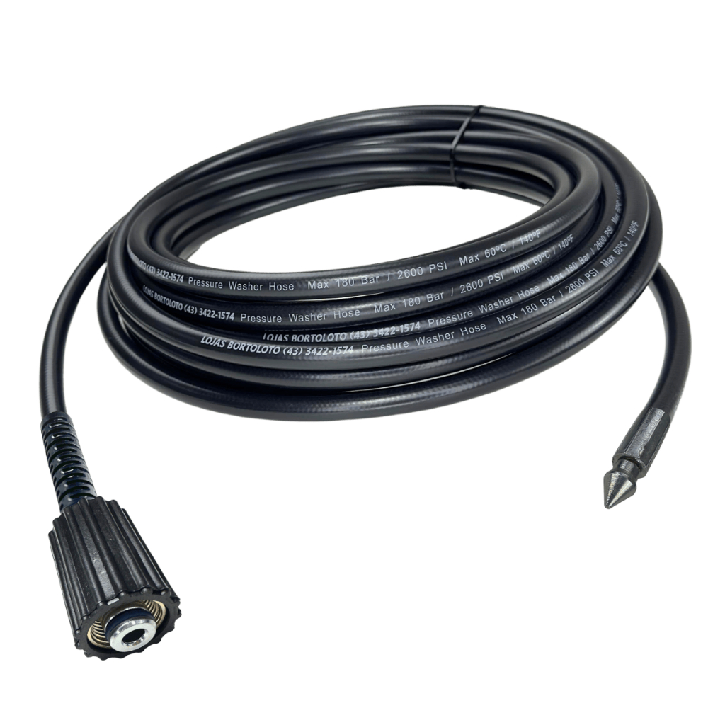Mangueira 1/4” Desentupidora Lavadora Alta Pressão P/ Canos e Ralos – Wap / Electrolux
