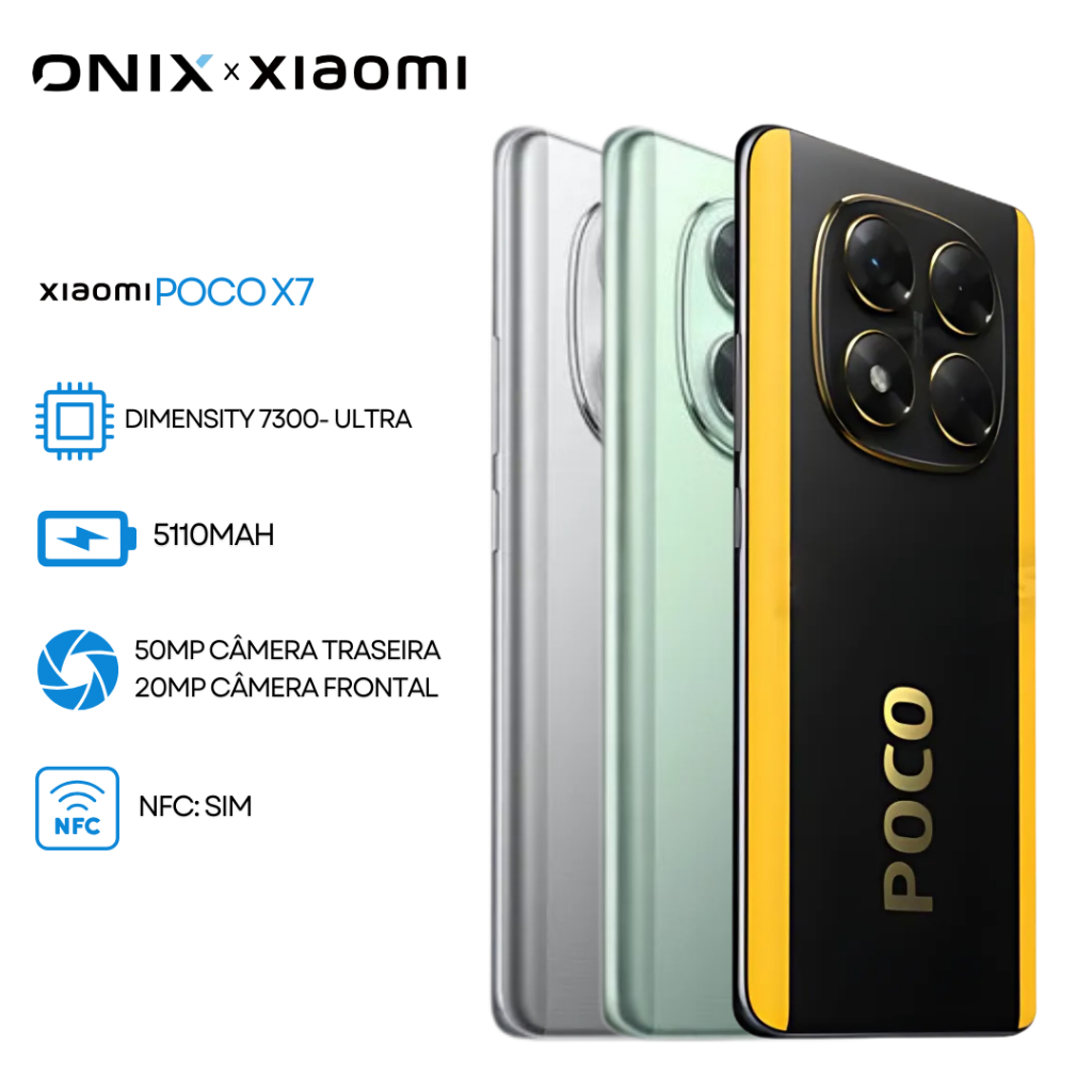 Xiaomi Poco X7 5G, 512GB/12GB RAM, Câmera 50MP, Processador Dimensity 7300-Ultra, Bateria 5110Mah, Versão Global em Oferta na Shopee