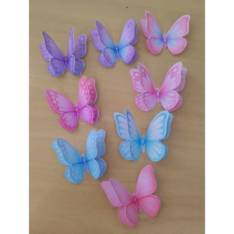 Envio Rápido - Apliques borboleta 3D 5x4cm- Festa Jd encantado