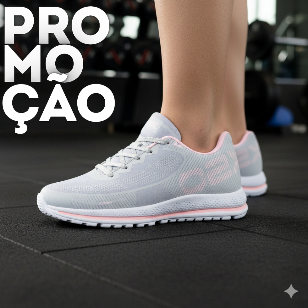 Tênis O2X Masculino e Feminino Academia Flexível e Confortável para Exercícios