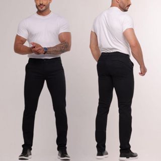 Calça Sarja Slim Social Sport Fino Masculina Alfaiataria Esporte Fino Bolso Faca Com Bolso Embutido Brim Com Elastano em Oferta na Shopee