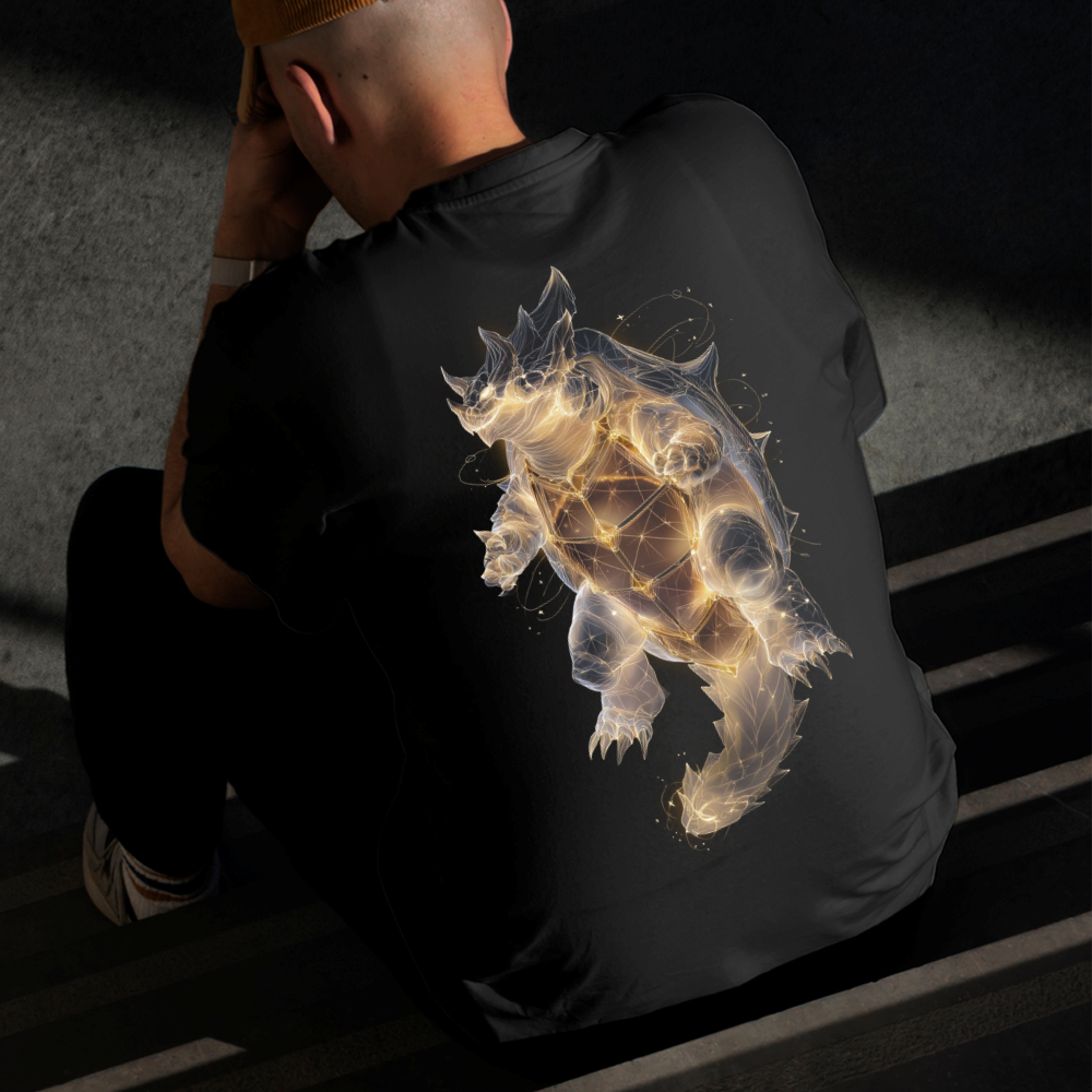 Camiseta Masculina Estampada Anquilossauro 100% Algodão Estilo Conforto Diário Do Tamanho P ao GG
