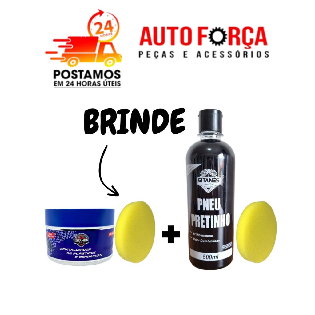 KIT REVITALIZADOR DE PLÁSTICO + PRETINHO LÍQUIDO GITANES + ESPONJAS DE BRINDE em Oferta na Shopee