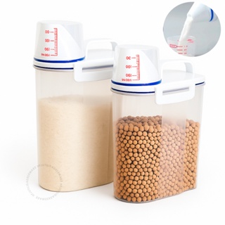 Pote Hermético Com Copo Medidor Dispenser Organizador Dosador Multiuso Porta Mantimentos 2L 1,5L em Oferta na Shopee