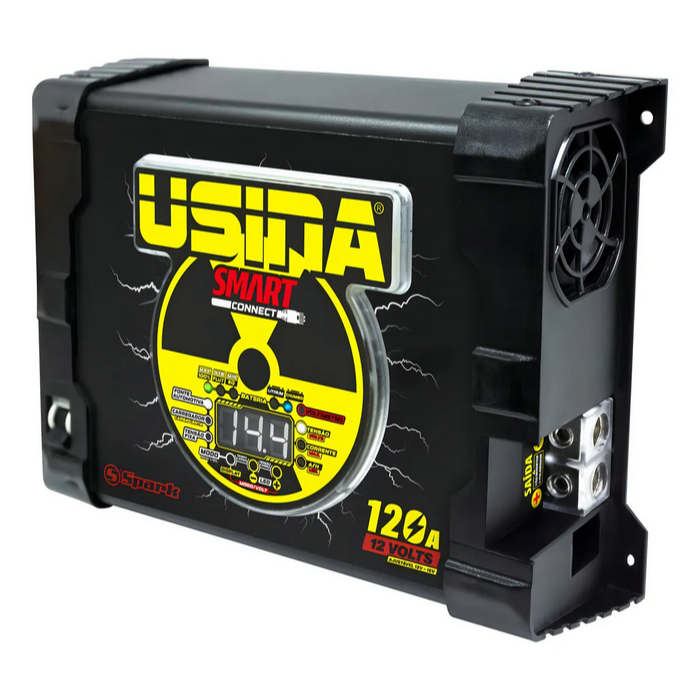 Fonte Carregador Automotiva Spark Usina 120a Volt/amp Cor preto