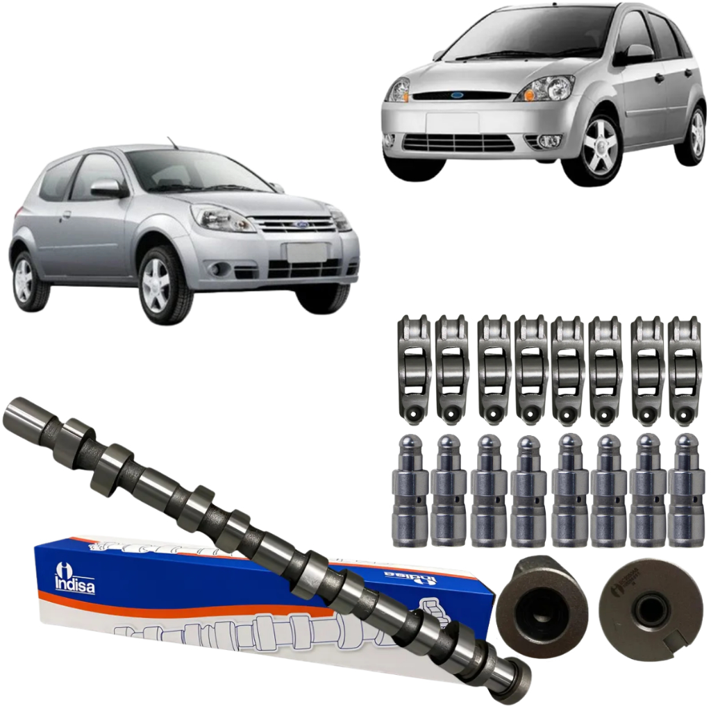 Kit Eixo Comando De Válvulas AB Com 08 Tuchos + 08 Balancim Para Ford Ka Fiesta 1.0 8v Motor Zetec em Oferta na Shopee