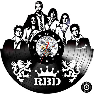 RBD - Relógio de Parede em Disco de Vinil Rebelde