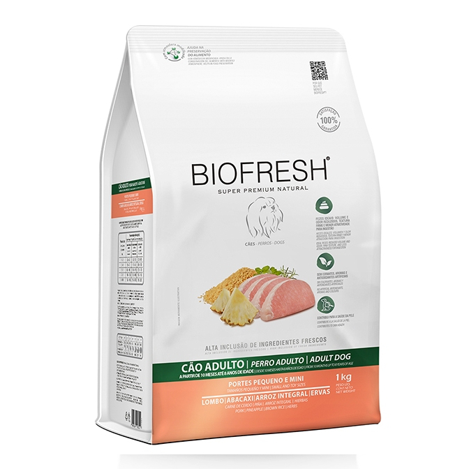 Ração Biofresh Cão Ad. Mini E Pequeno Lombo E Abacaxi 1 Kg em Oferta na Shopee