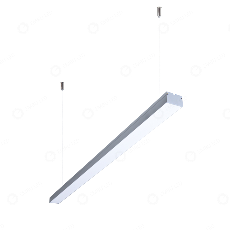 Pendente Luminaria 30W Escritório Led Linear 4000k Retangular Branco Bivolt 118cm Branco Neutro em Oferta na Shopee