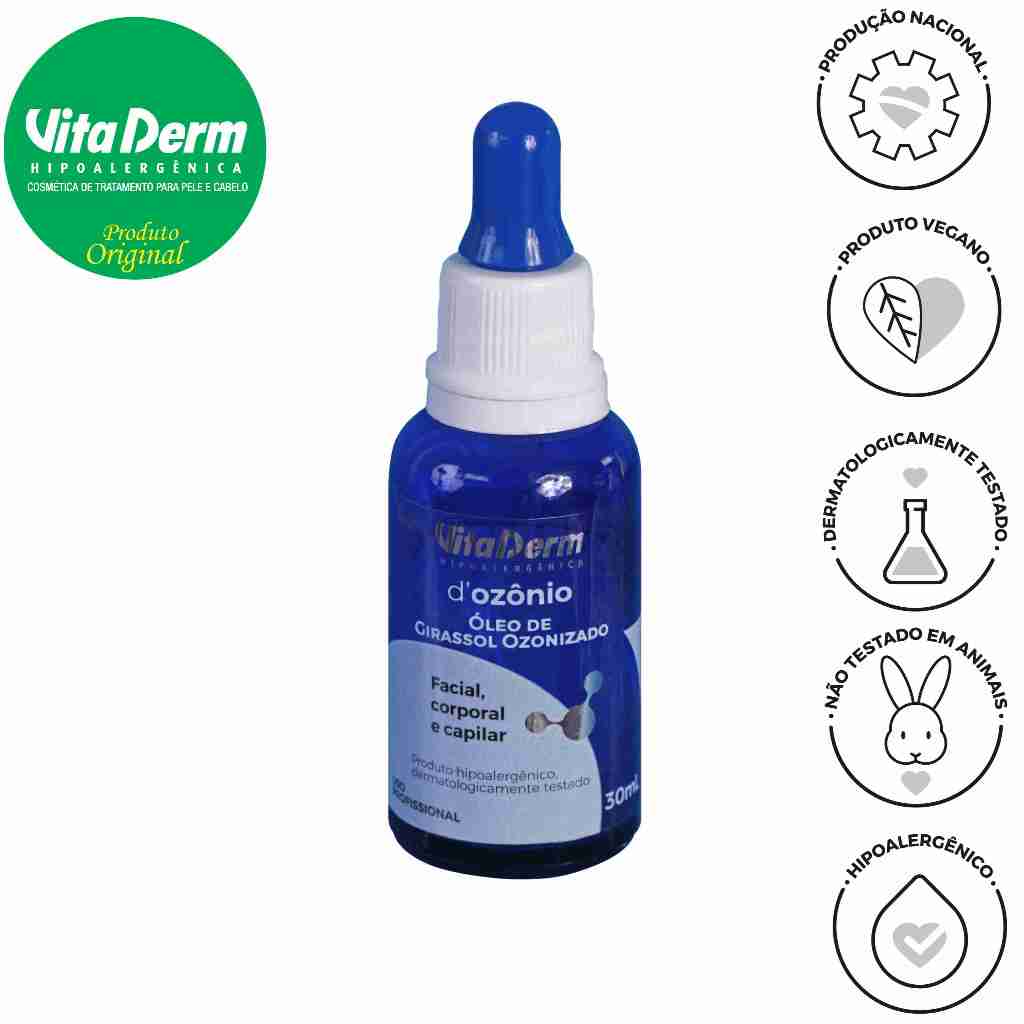 Óleo de Girassol Ozonizado D'ozonio 30ml - Vita Derm