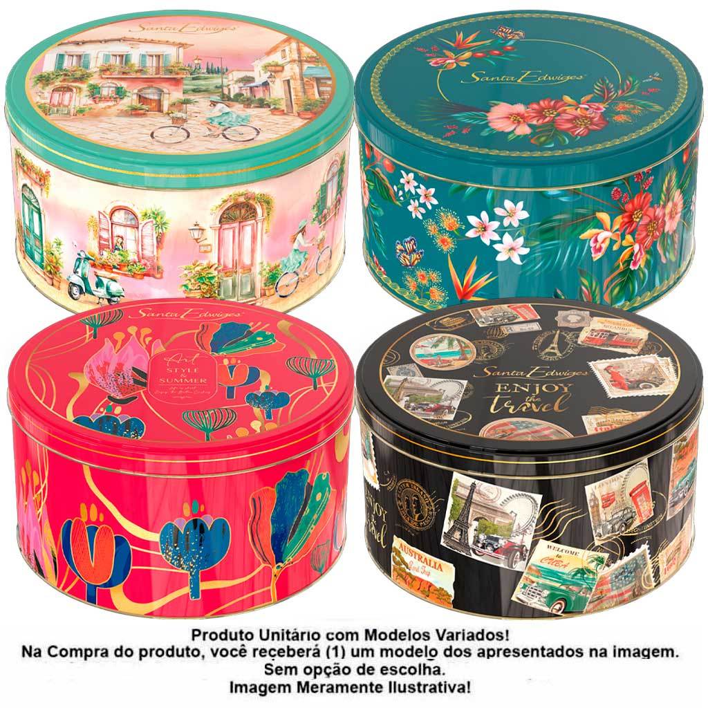 Lata Colecionável Mini Biscoitos Amanteigados Baby 150g Unidade - Santa Edwiges