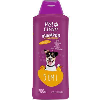 Shampoo 5 em 1 p/ Cães e Gatos Hidratação Profunda 700ml Pet Clean