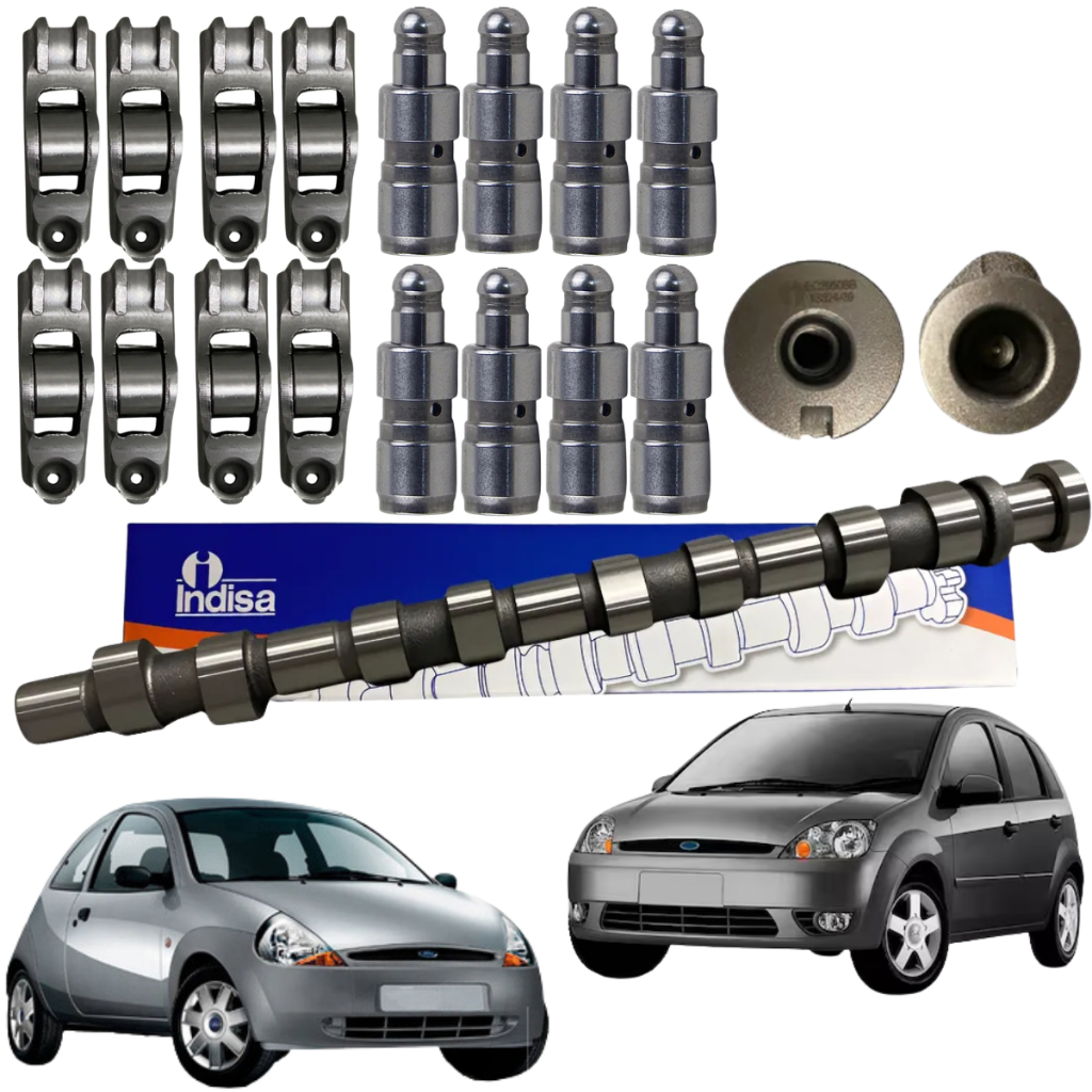Kit Comando Válvulas BB Com Tuchos Balancim 1 Via Ford Ka Fiesta Motor Zetec Rocam 1.6 2002 Até 2008 em Oferta na Shopee