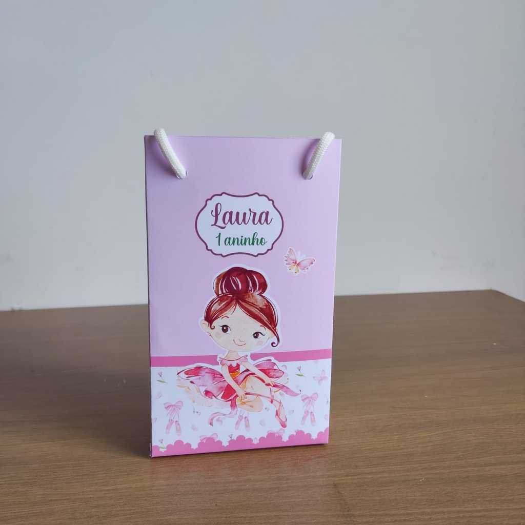 Sacolinha surpresa personalizada  para lembrancinhas BAILARINA peque e monte