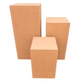 Trio de Cubos MDF Decorativo Para Festa Empilhável Encaixável e Resistente em Oferta na Shopee