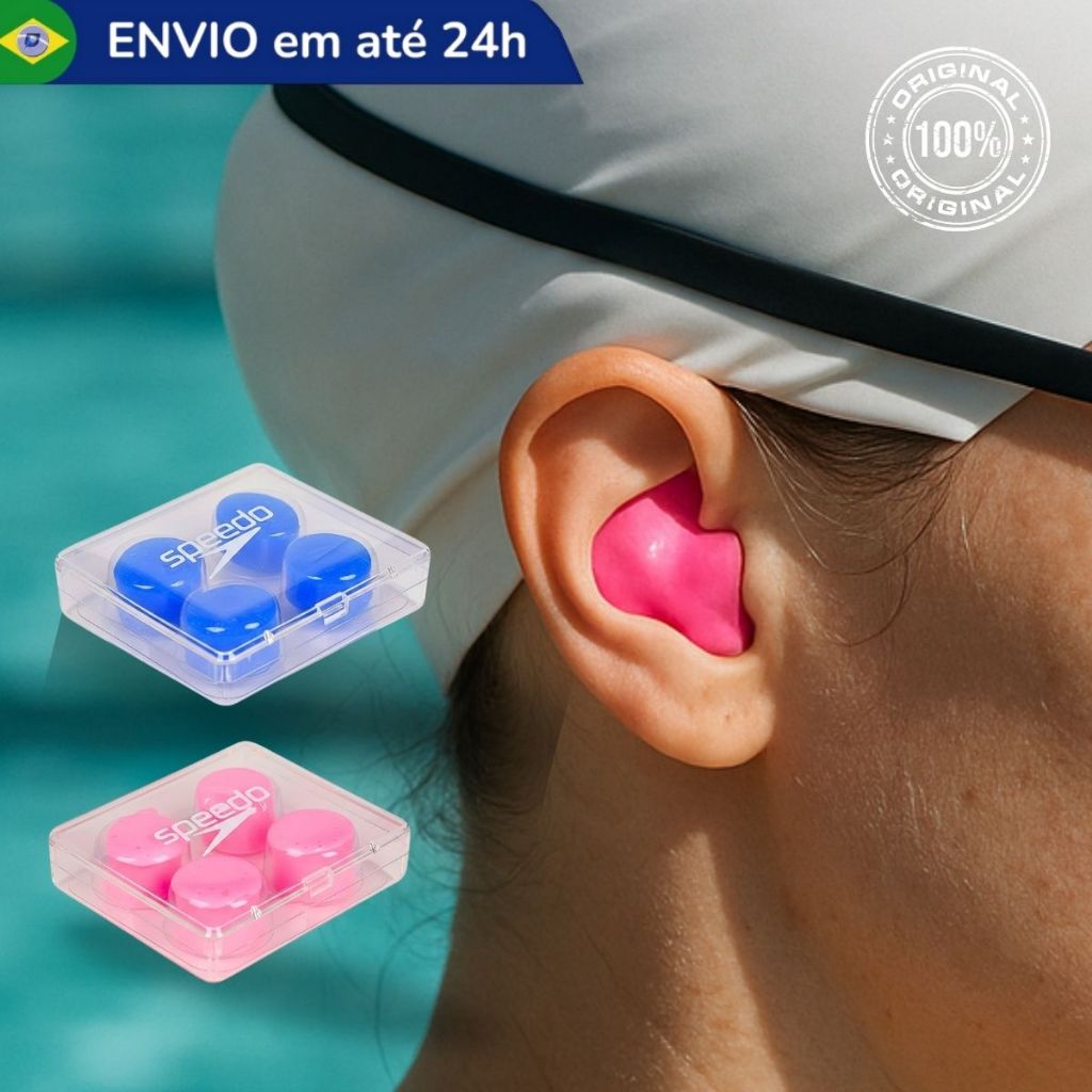 Protetor Auricular Natação Speedo Soft Tampão Ouvido Moldável Ruído Adulto Infantil Resistente Pro em Oferta na Shopee